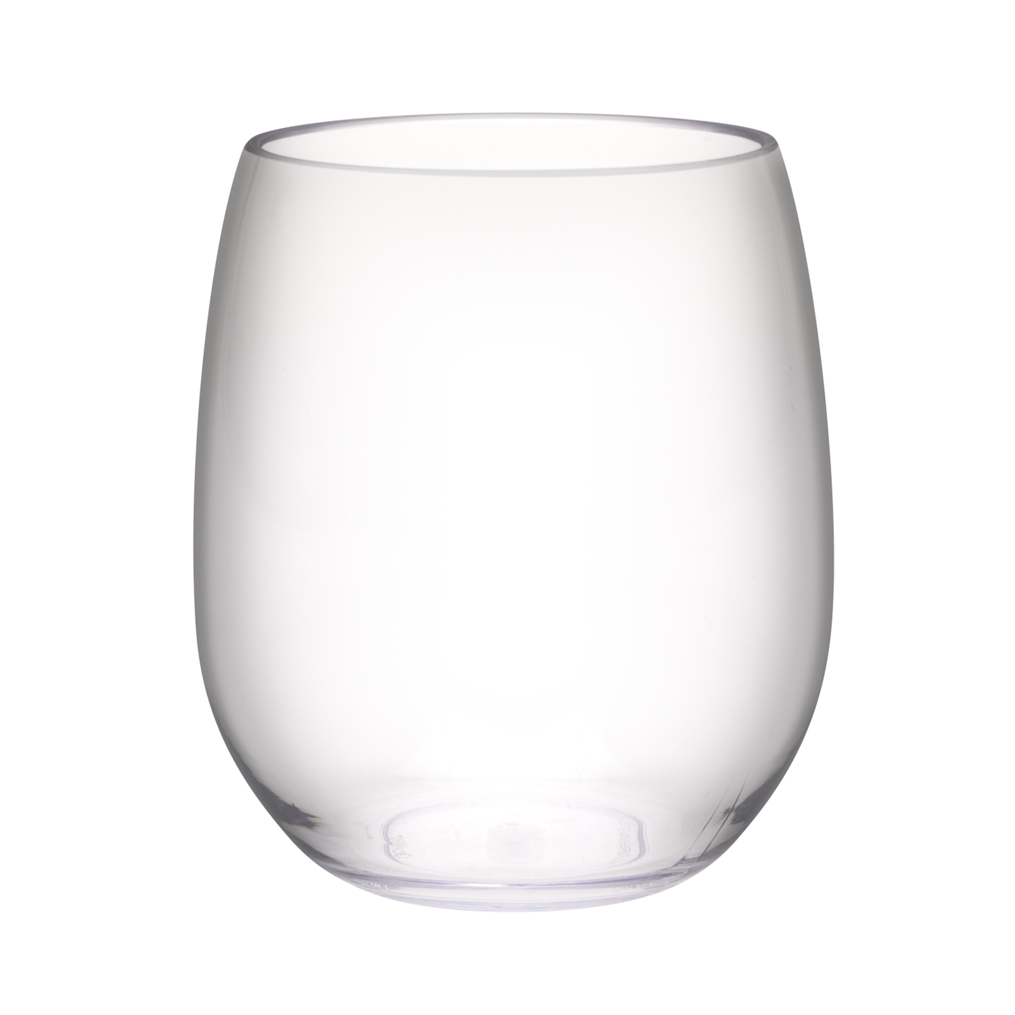 Trinity 15 ounce Plastic Wine Glasses, Clear, 2-piece set