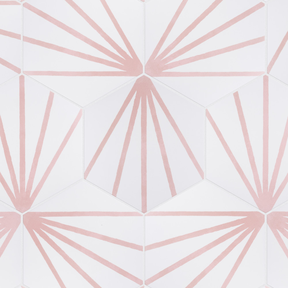 Horizon Dawn Hex Rosa 7-3/4 in. x 9 in. Porcelain Floor and Wall Tile