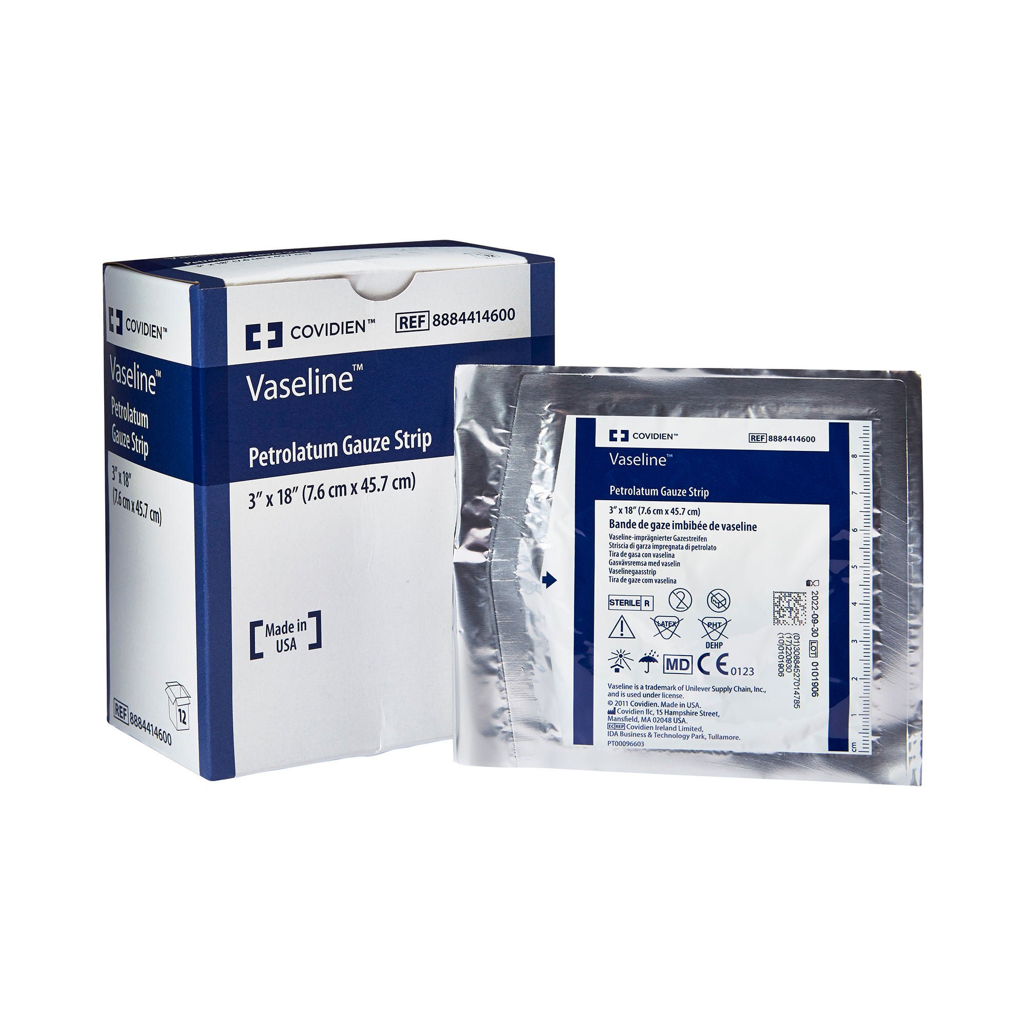 Vaseline® Petrolatum Impregnated Dressing, 3 x 18 Inch