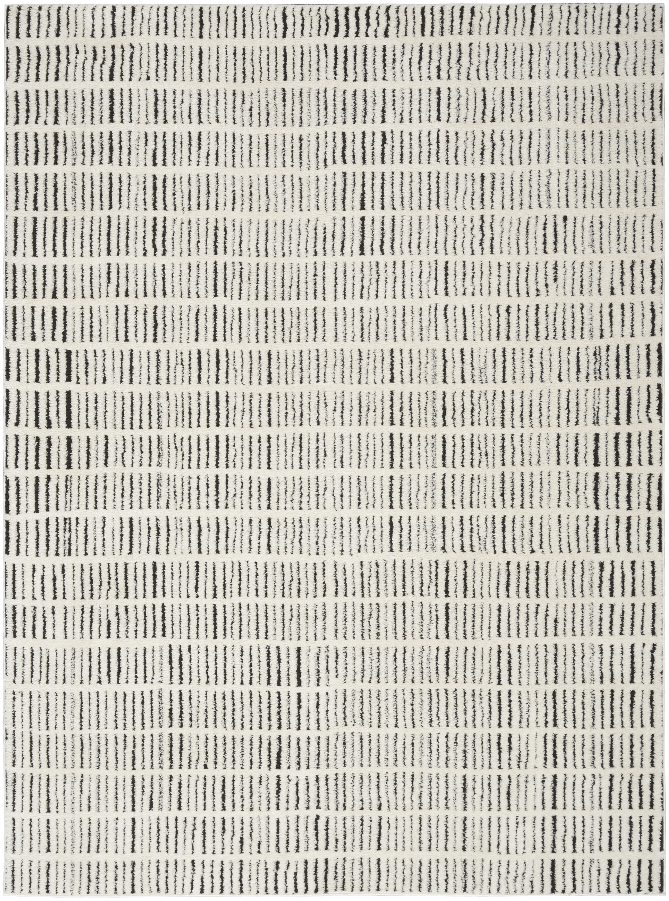 Nourison Modern Comfort 7'10" x 9'10" Ivory Black Scandinavian Indoor Rug