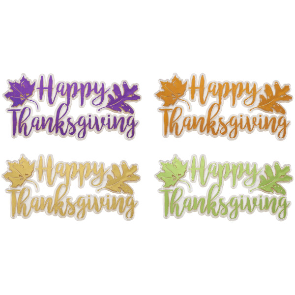 Happy Thanksgiving Foil Layon
