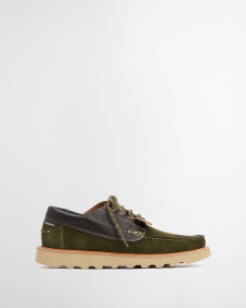 Barbour x Wildbunch Styles Southfield Moccasins Green/Brown