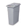 Rubbermaid Commercial, Slim Jim®, Confidential Document, 23 gal, Resin, Gray, Rectangle, Receptacle