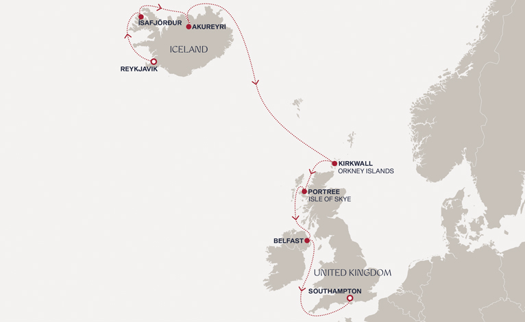 Itinerary map