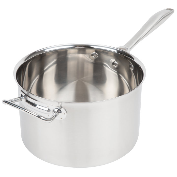 7-quart Intrigue® stainless steel saucepan with helper handle
