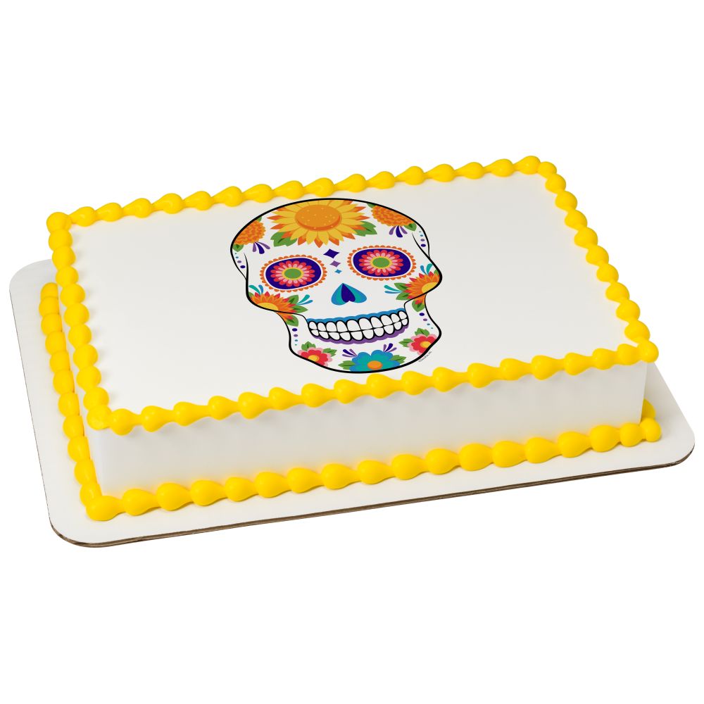 Image Cake White Sugar Skull