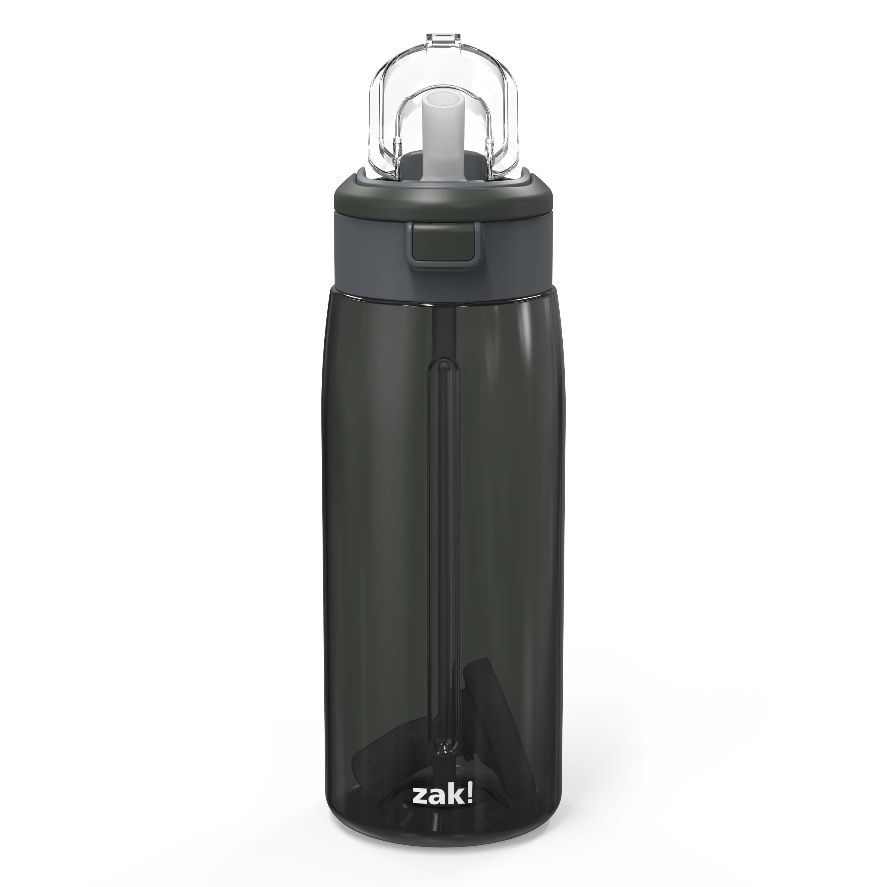 Genesis 32 ounce Reusable Plastic Water Bottle with Interchangeable Spouts, Charcoal slideshow image 4