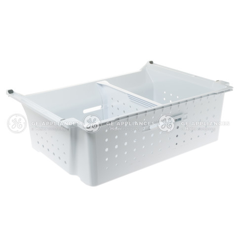 WHITE FREEZER LOWER BASKET W/ DIVIDER