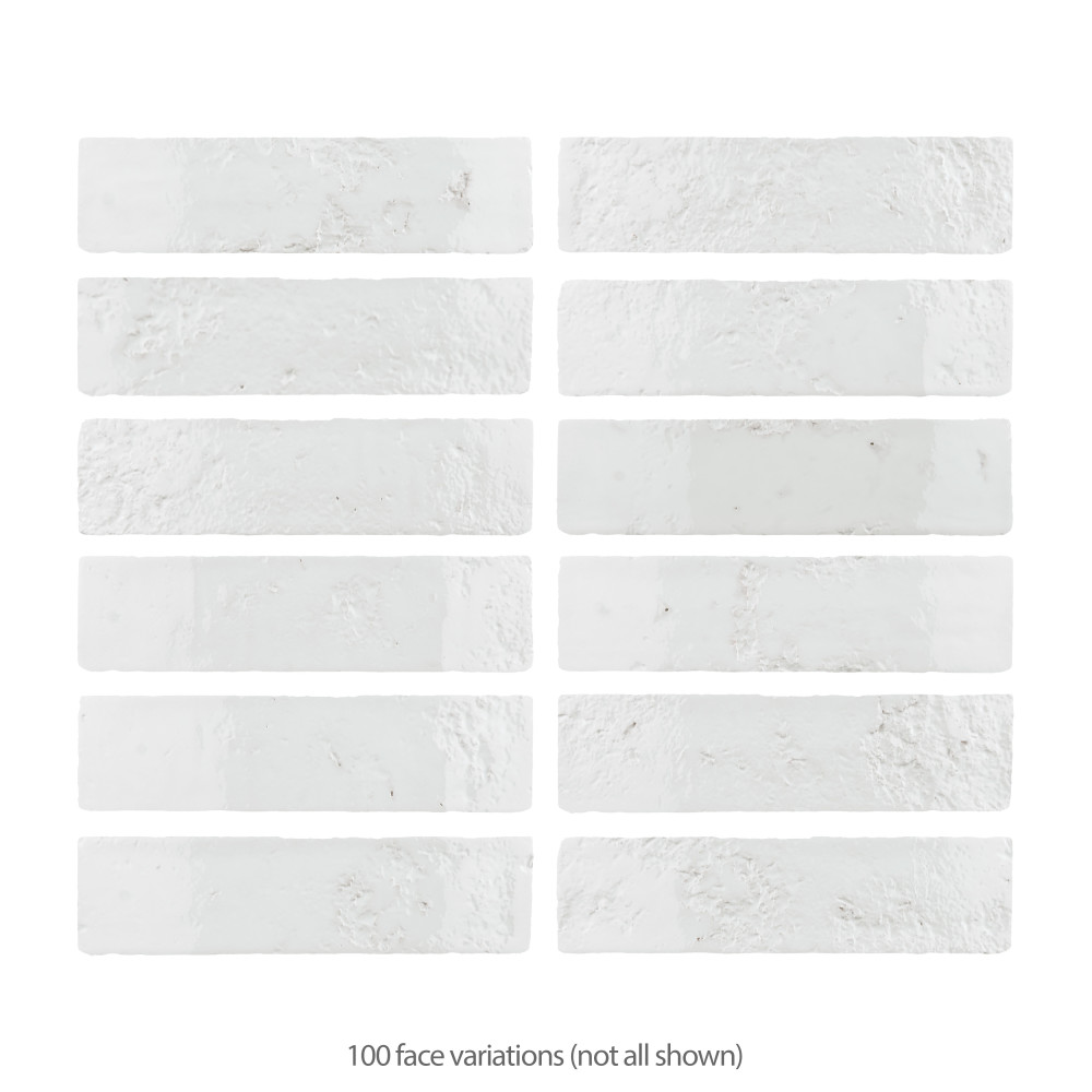 Arches Brick White 2-1/2 in. x 9-7/8 in. Ceramic Wall Tile