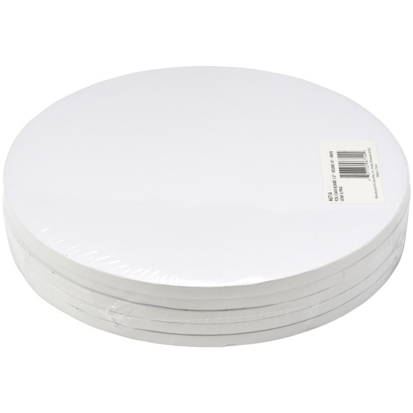 14" Round White Foil Cake Board