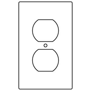 Floor Box Cover, Steel, 1 Gang, Duplex Receptacle