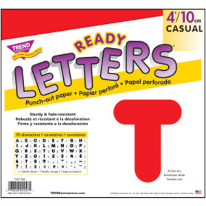 Red 4" Casual Uppercase Ready Letters®