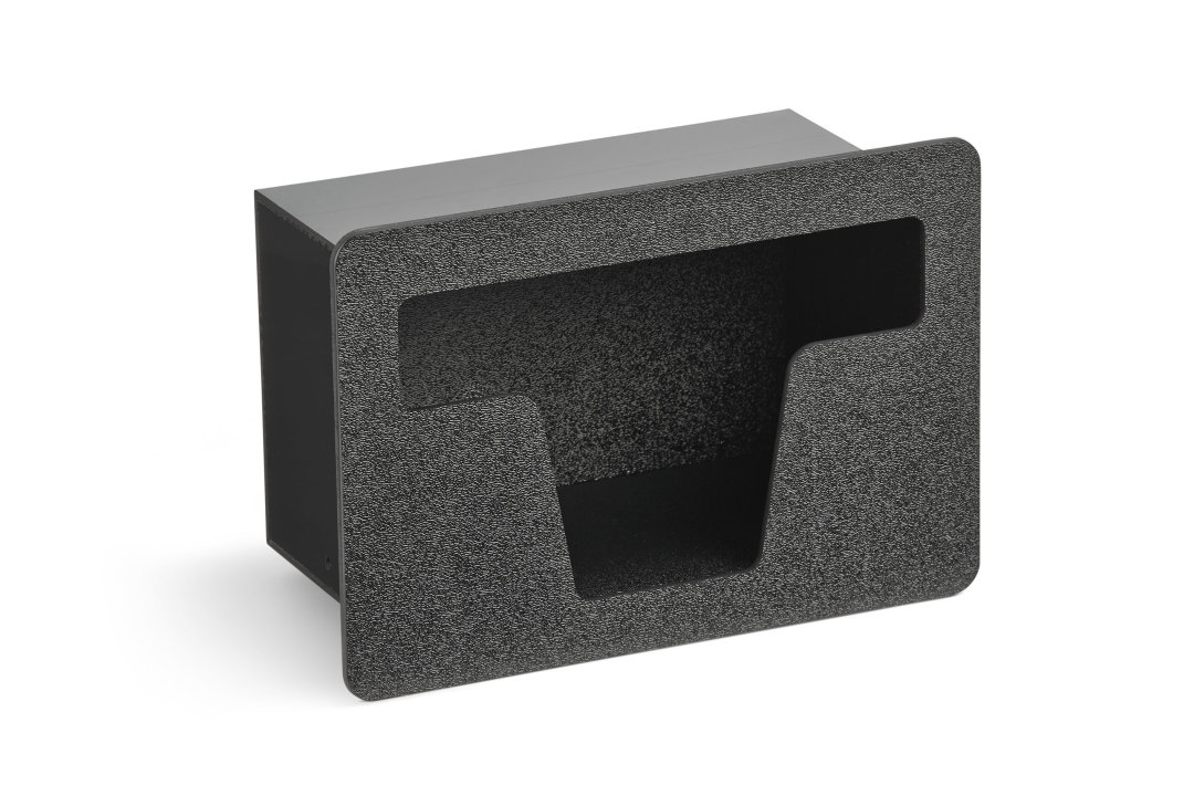 Flush mount T shaped wrapped straw dispenser FMS-6_