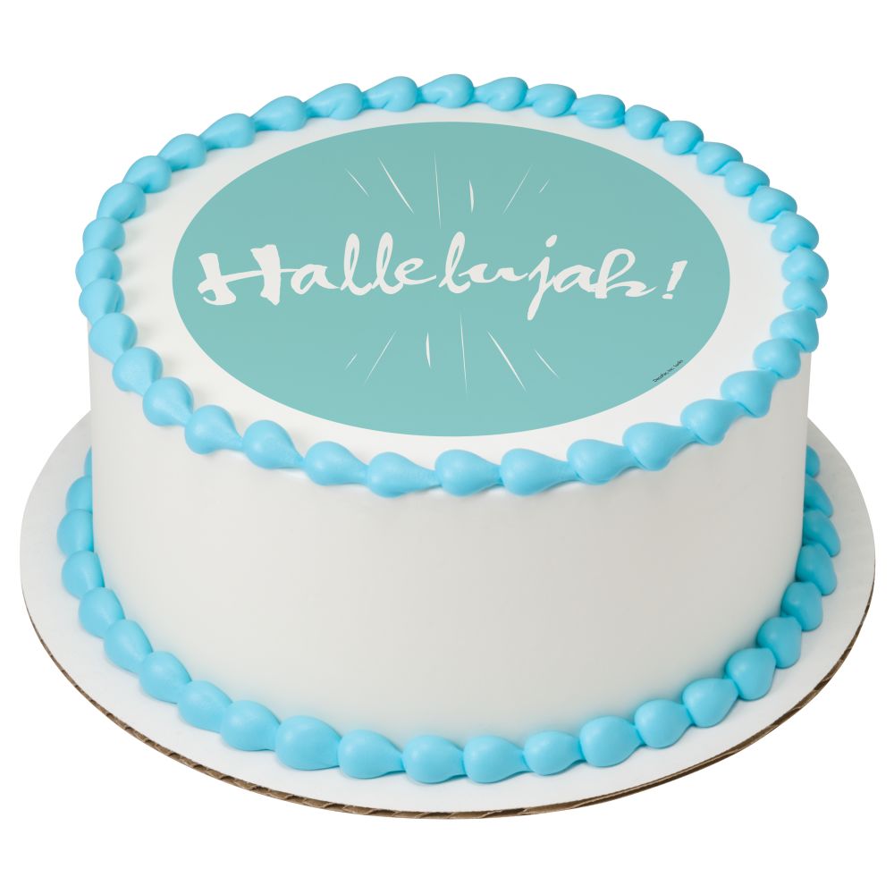 Image Cake Watercolor Hallelujah!