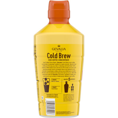 Gevalia Cold Brew Caramel 100% Arabica Iced Coffee Concentrate, 32 fl oz Bottle
