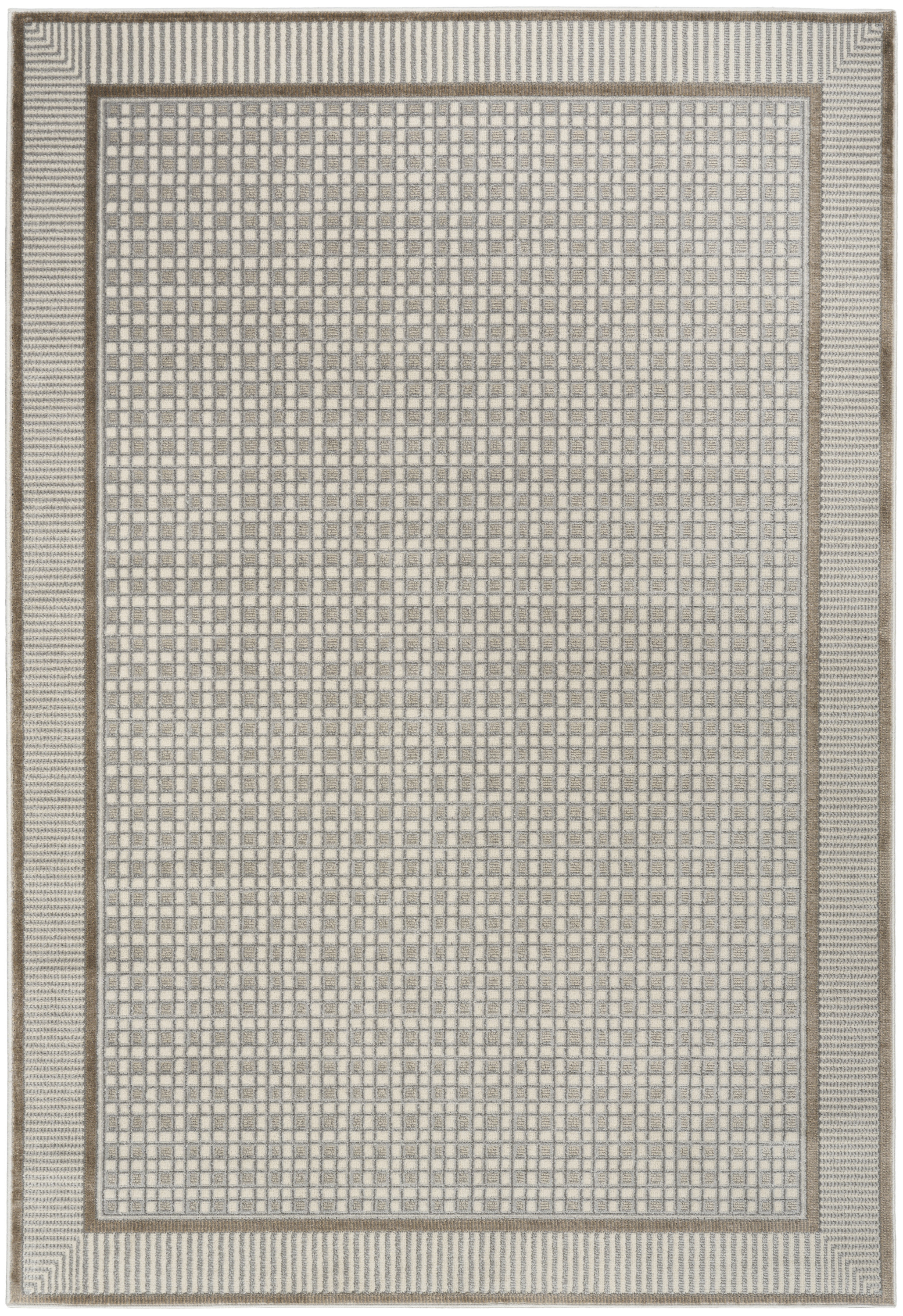Nourison Nordic 6' x 9' Ivory Grey Modern Indoor Rug