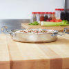 10-inch Miramar® display cookware oval 18-8 grade stainless steel au gratin pan in mirror finish