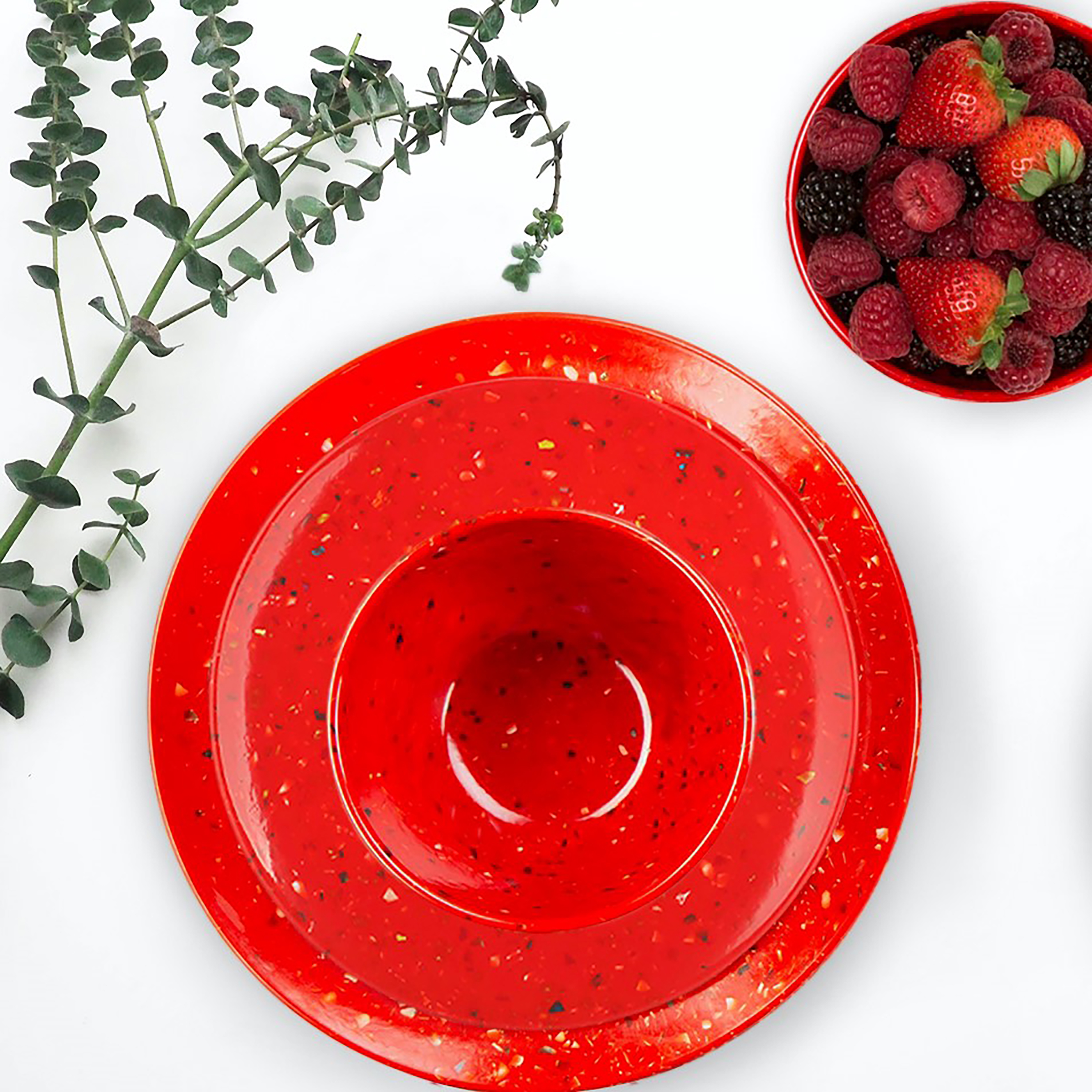 Confetti Dinnerware Set, Red, 12-piece set slideshow image 3 Confetti Dinnerware Set, Red, 12-piece set slideshow image 3