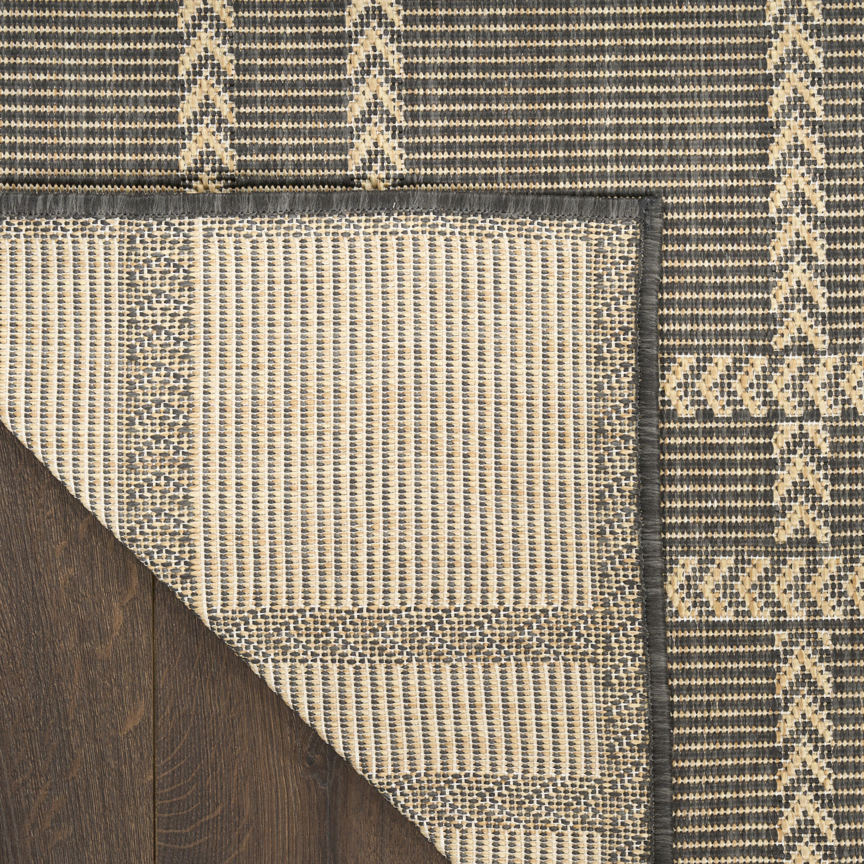 Nourison Horizon Indoor/Outdoor 9' x 12' Charcoal Modern Rug