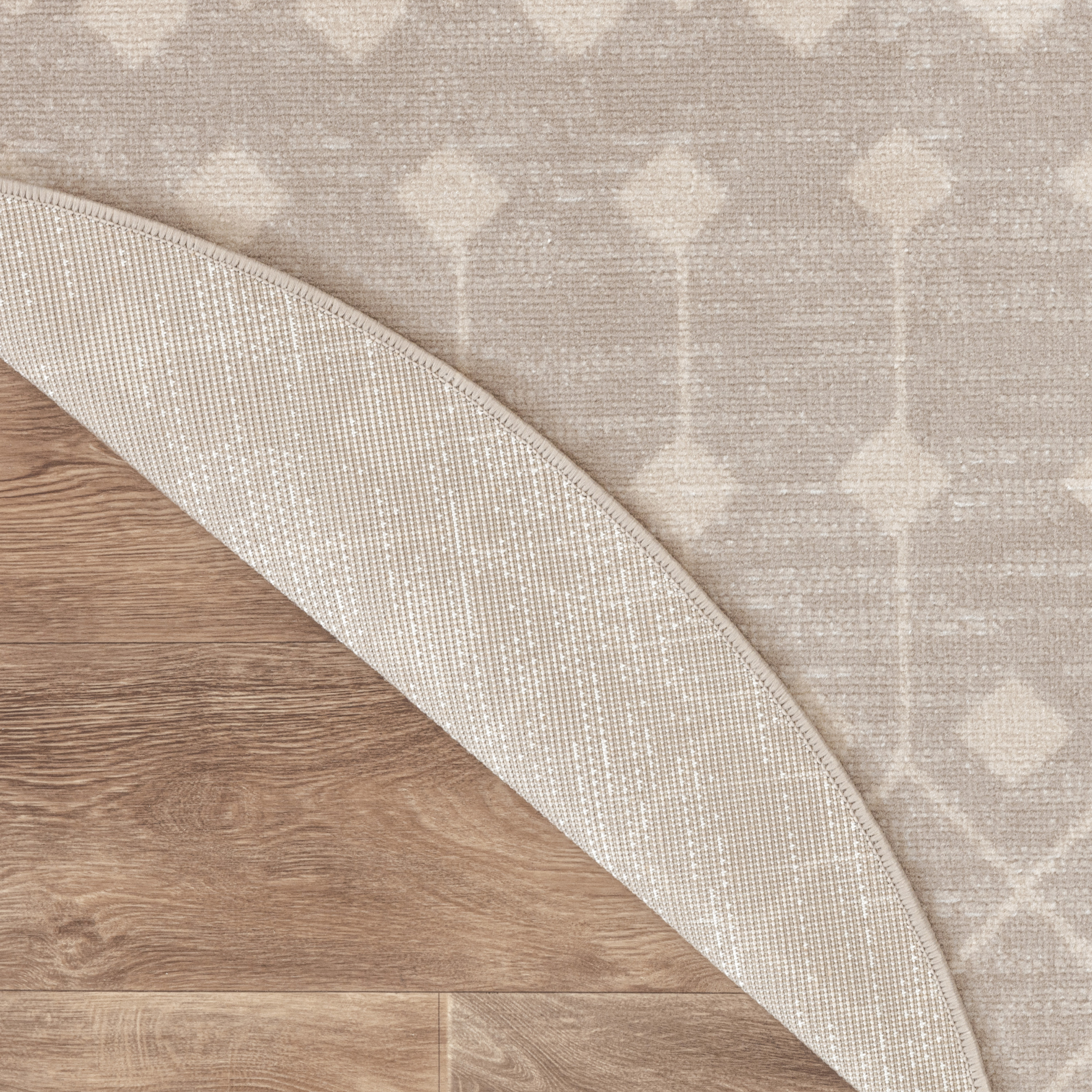 Nourison Grafix 4' x Round Beige Bohemian Indoor Rug