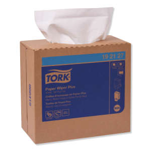 Tork, W24 Wiper Plus, 1 ply, 9.25"x16.25", Paper, Industrial Wipers, White
