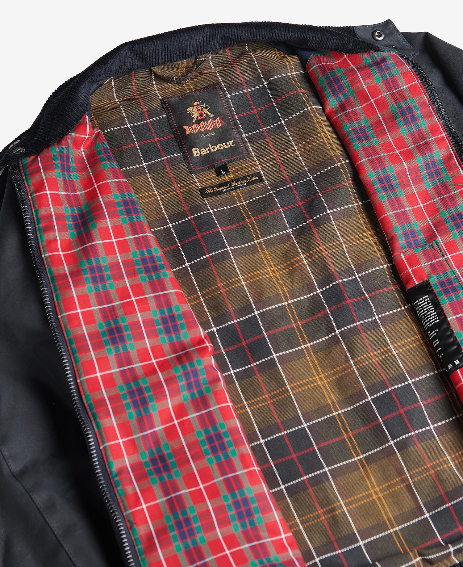 Barbour x Baracuta Porton Waxed Harrington Jacket image number 8