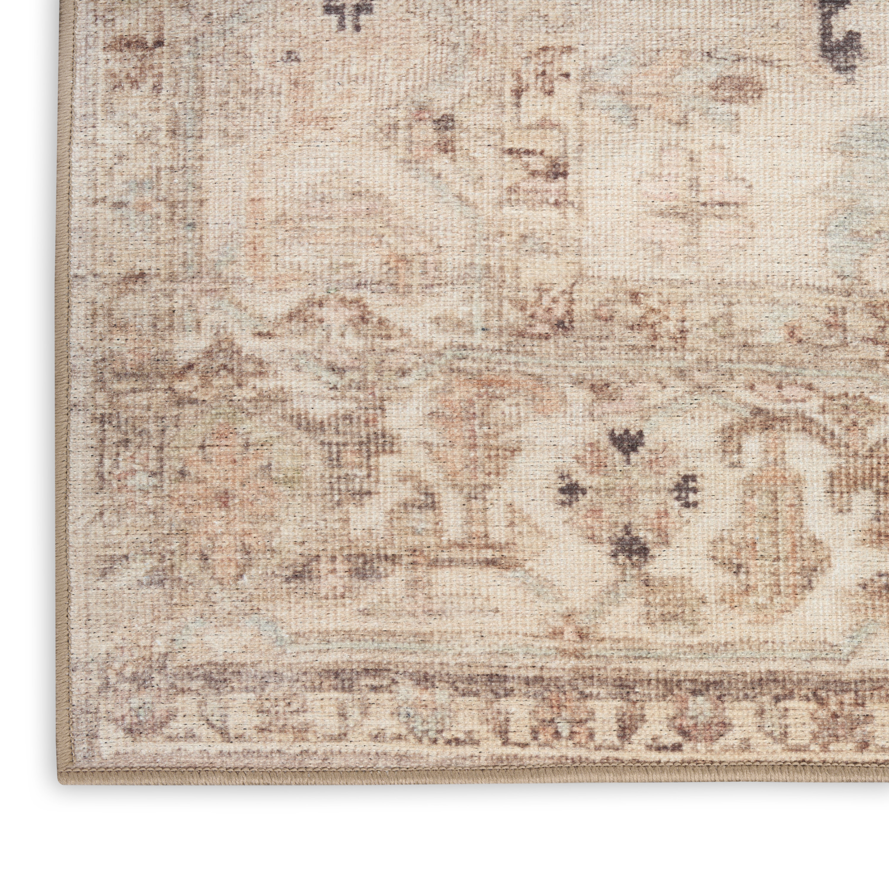 Nourison Vintage Washables 4' x 6' Beige Vintage Indoor Rug
