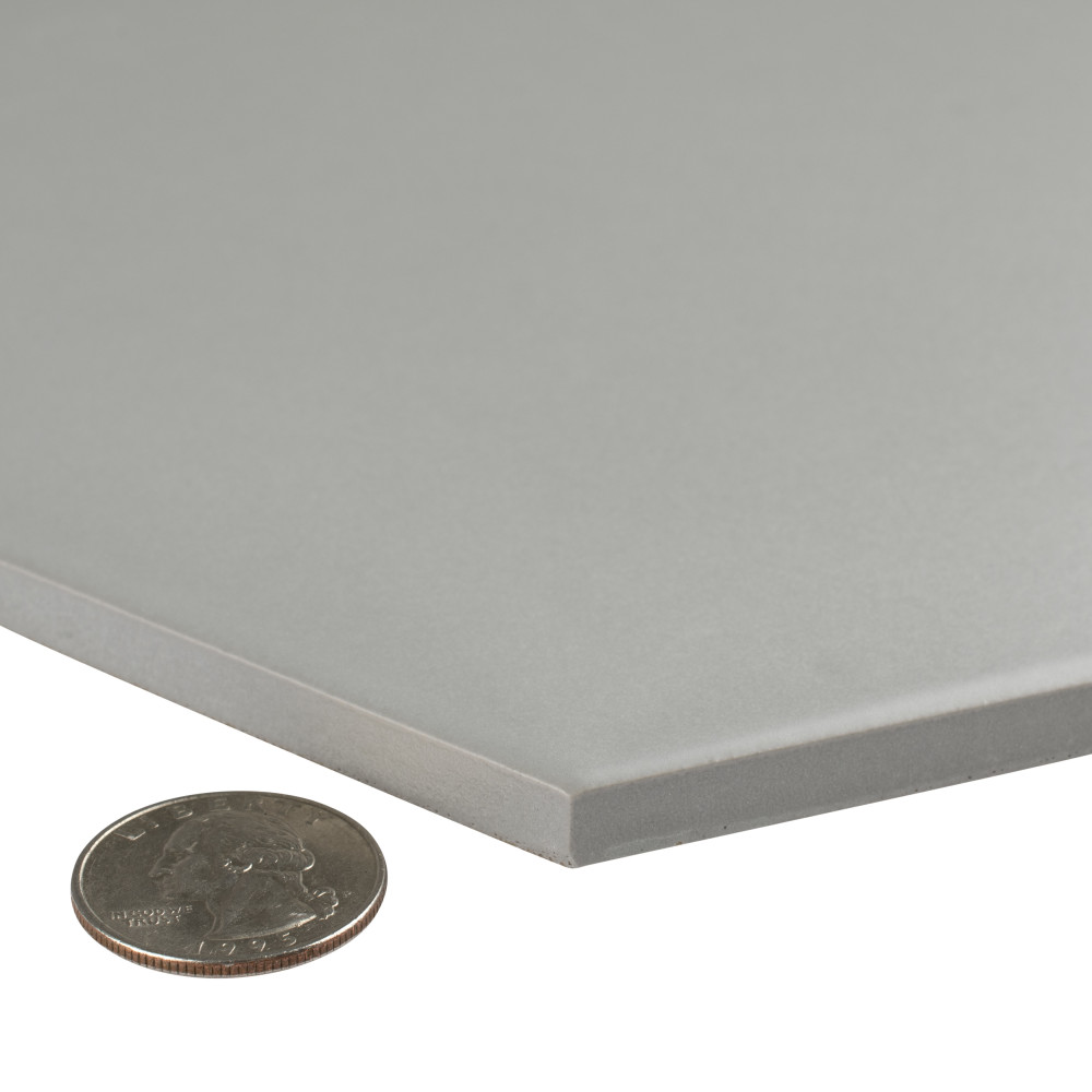 Textile Basic Hex Silver 8-5/8 in. x 9-7/8 in. Porcelain Floor and Wall Tile