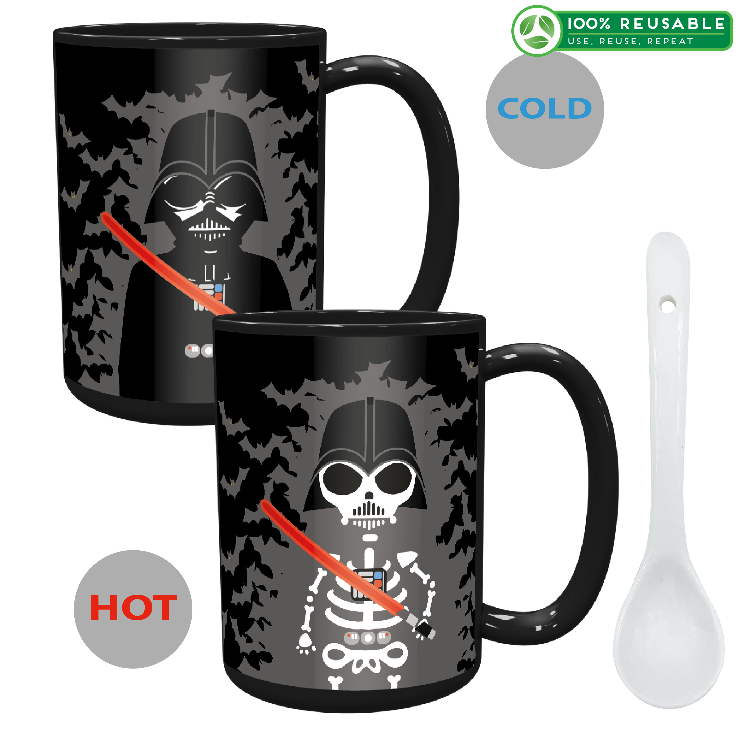 Star Wars 15 ounce Coffee Mug and Spoon, Darth Vader & R2D2 slideshow image 1 Star Wars 15 ounce Coffee Mug and Spoon, Darth Vader & R2D2 slideshow image 1