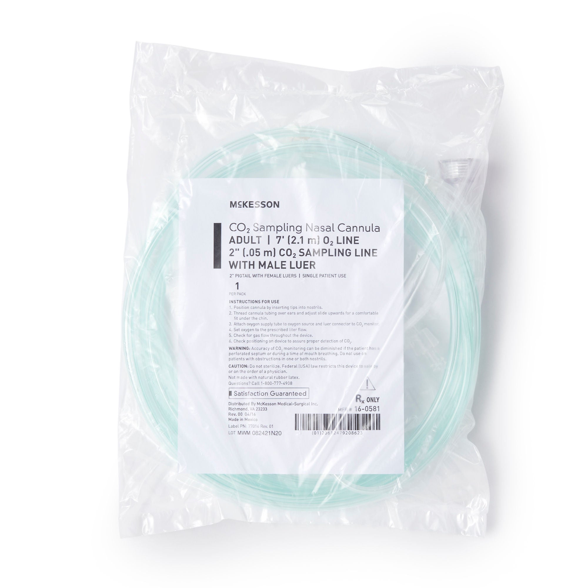 McKesson ETCO2 Nasal Sampling Cannula with O2 Delivery