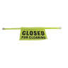 Impact, Extendable Safety Pole, Closed For Cleaning Hanging Sign, Fluorescent Green, 44"