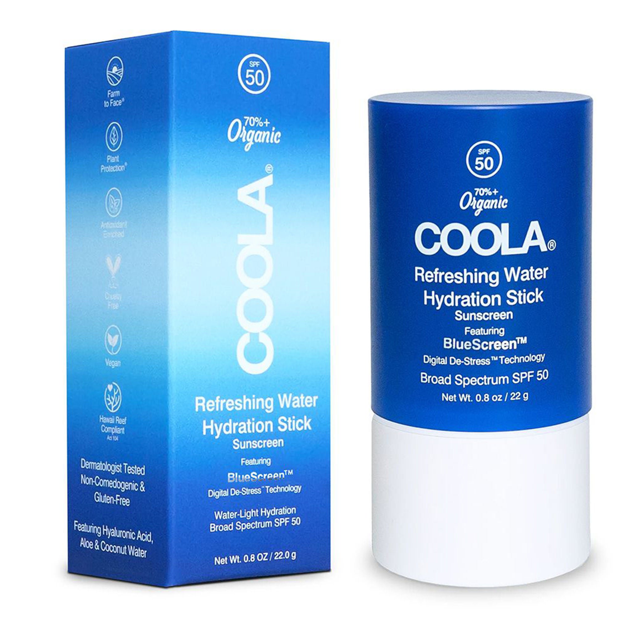 Coola® Refreshing Water Hydration Stick Sunscreen with BlueScreen™ SPF 50