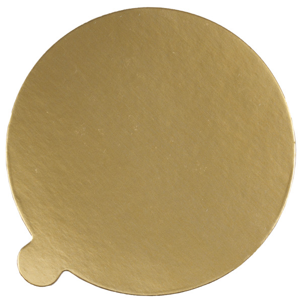 5" Round Black/Gold Reversible Waxed Corrugated Cake Board