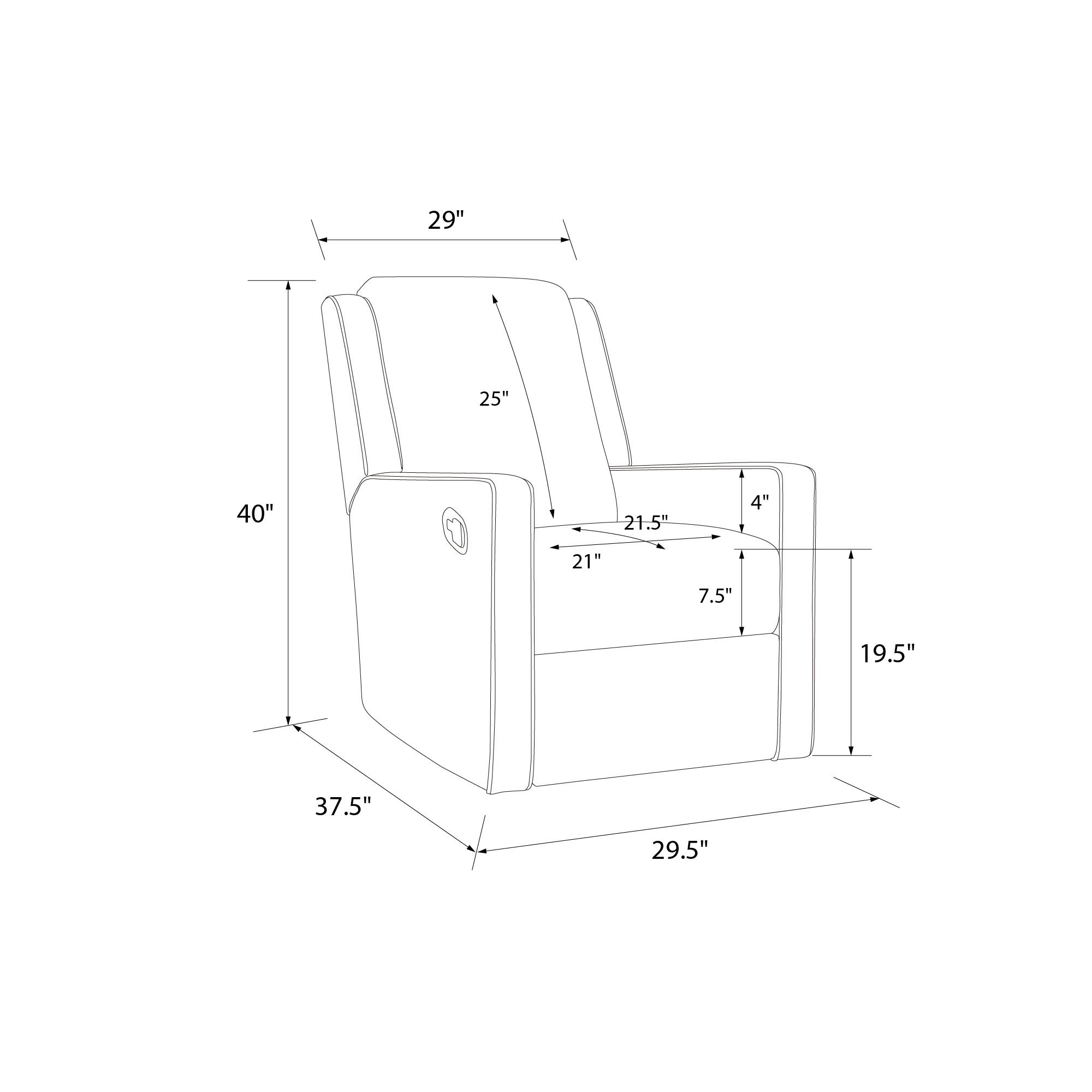 Baby Relax Robyn Nursery Glider Recliner Chair