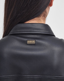 Aria Faux-Leather Midi Dress 