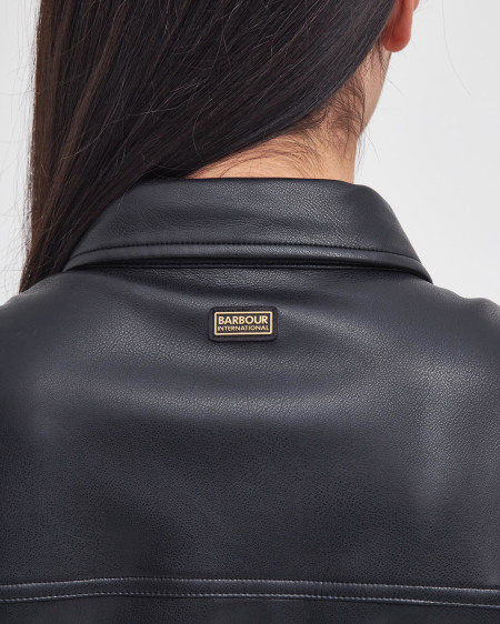 Aria Faux-Leather Midi Dress