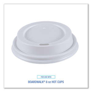 Boardwalk, Hot Cup Lids, Fits 8 oz Hot Cups, White