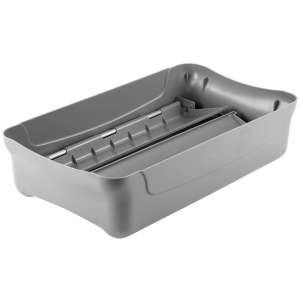 Rubbermaid Commercial, Slim Jim, Square, Resin, 23 gal, Gray, Receptacle Lid