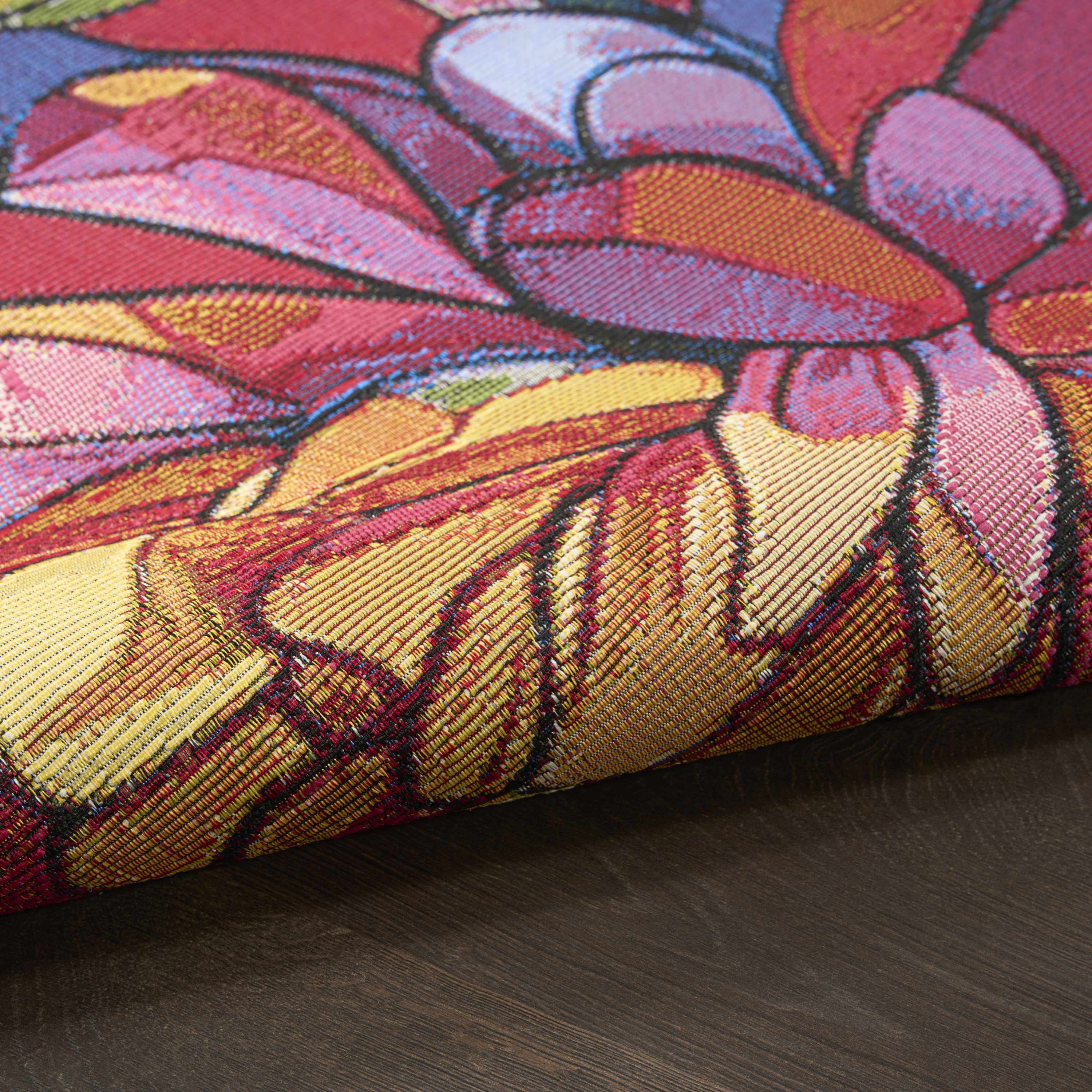 Nourison Color Splash 5'3" x 7'3" Multicolor Outdoor Rug