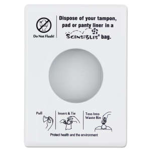 Hospeco, Scensibles Personal Disposal Bag Dispenser, Plastic, White