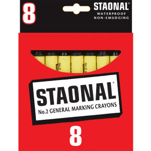 Crayones para marcar Staonal®, negros, 8 unidades