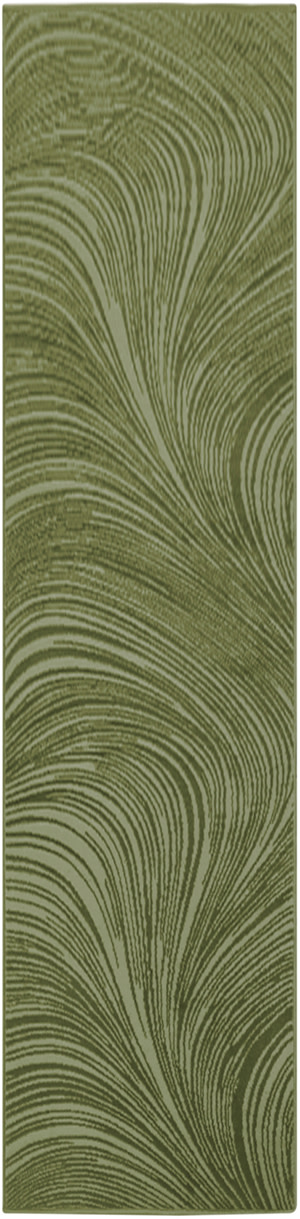 DKNY Central Park West 2' x 6' Green Modern Indoor Rug