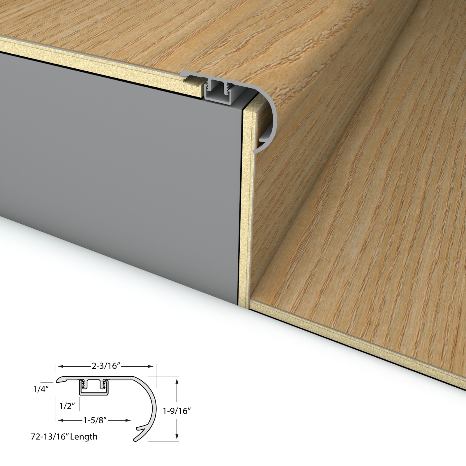 Sunbaked Escape Stair Nosing Overlap 6.5mm view 4