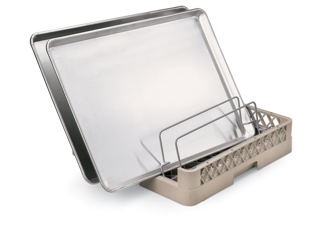 Fullsize openend Traex® sheet pan rack in beige Vollrath Foodservice