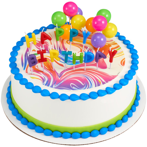 Happy Birthday Neon Candles DecoSet®