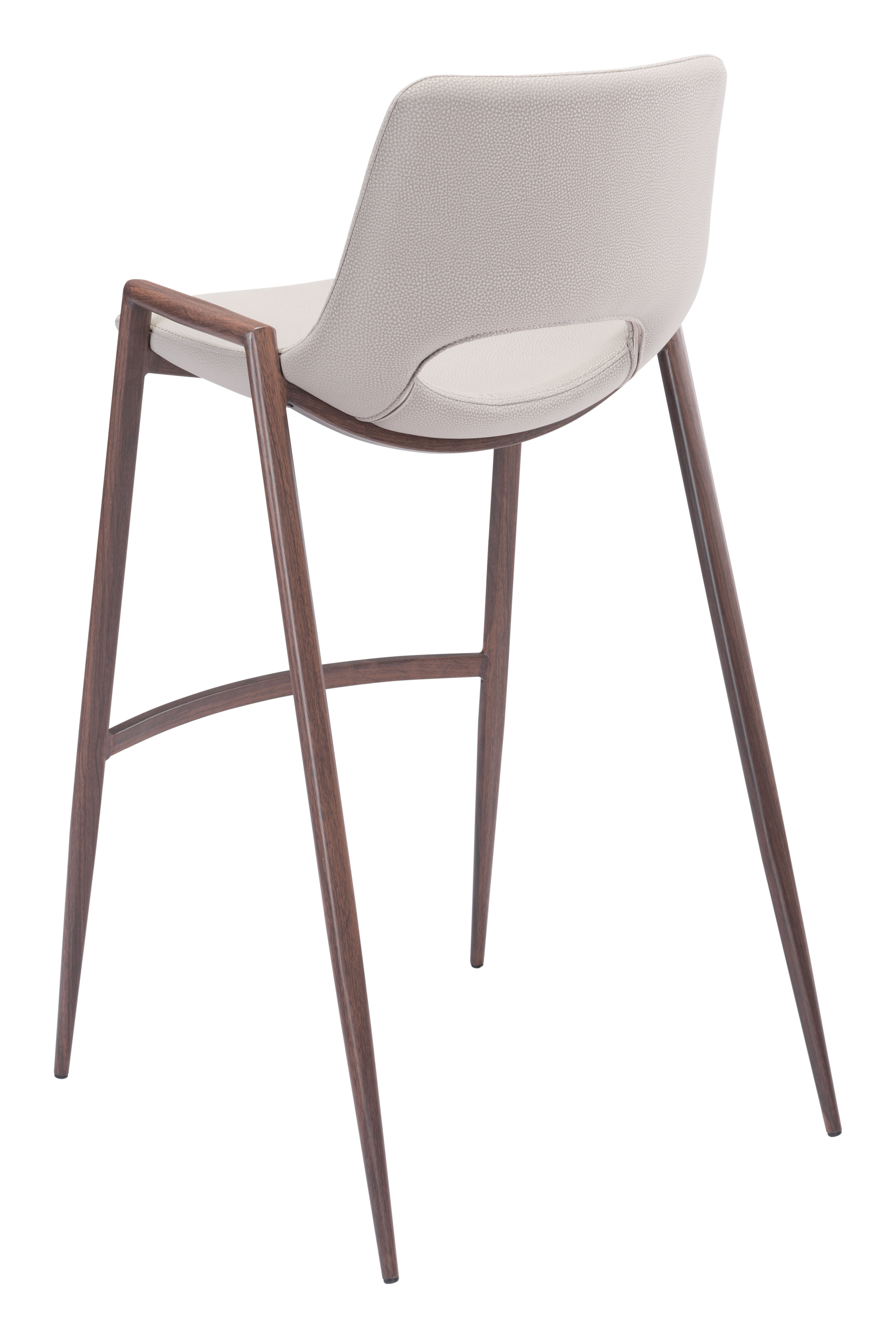 Desi Barstool (Set of 2) Beige & Walnut product image