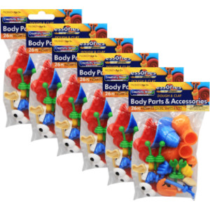 Modeling Dough & Clay Body Parts & Accessories, 26 Pieces Per Pack, 6 Packs