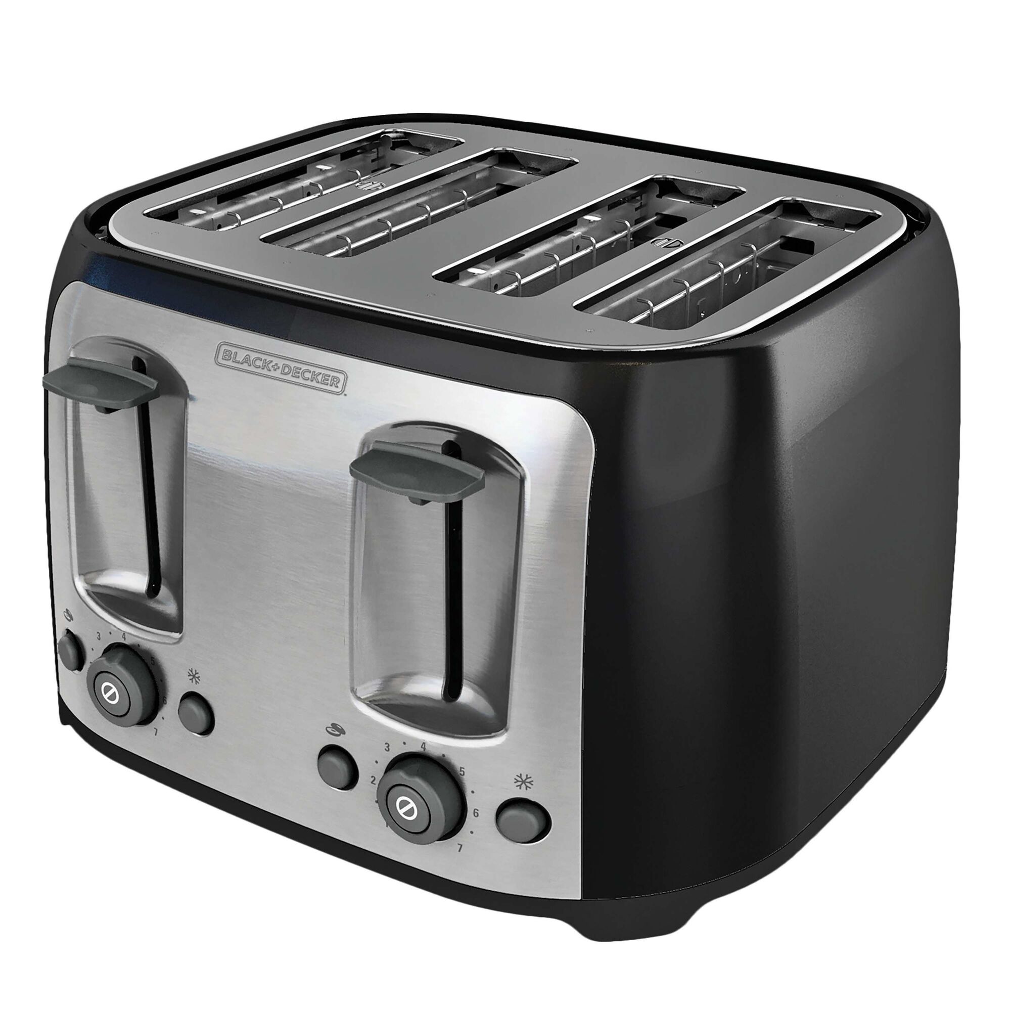 Profile of 4 slice toaster.