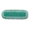 Rubbermaid Commercial, HYGEN™, 24"W, Microfiber, Green, Hook & Loop, Dust Mop