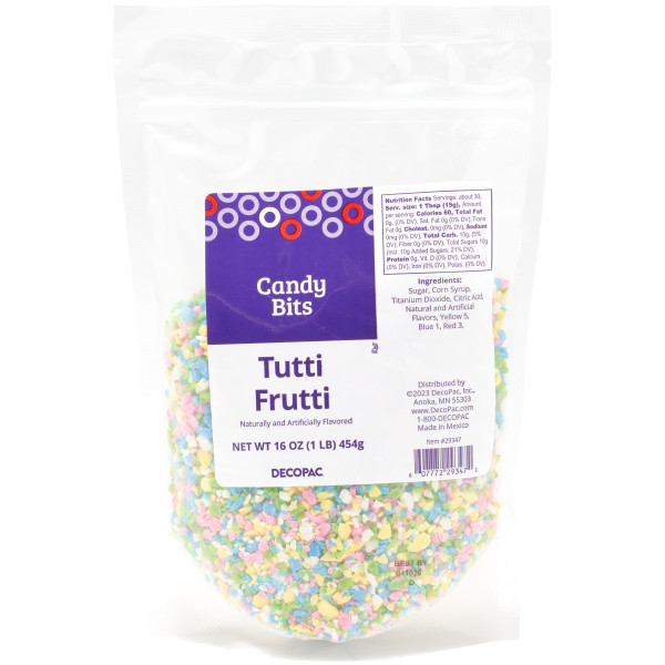 Tutti Frutti Flavored Crunch Candy Bits Sugar Candy Decorations